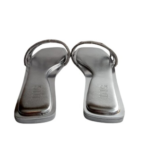 INC International Concepts Womens Hannah Slide Sandals in Silver Crystal 8 - Picture 7 of 8